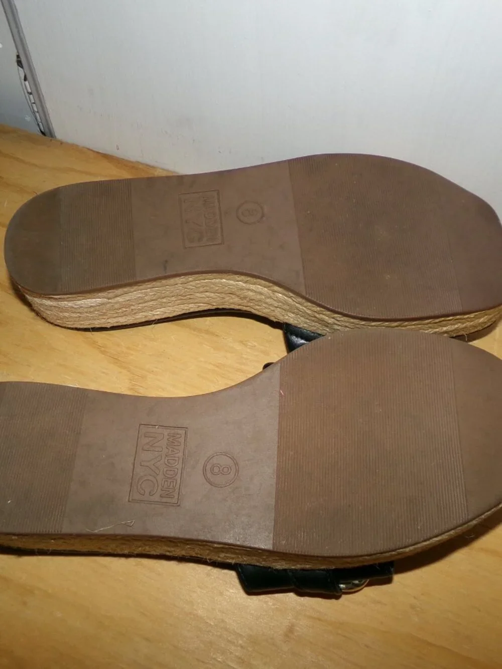 Madden NYC Black Espadrille Sandals Sz 8 *Fundraiser Item*